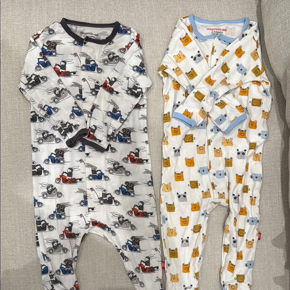 Magnetic Me White Footies - 6-9 mo